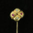 Gold Ruby and Diamond Stickpin