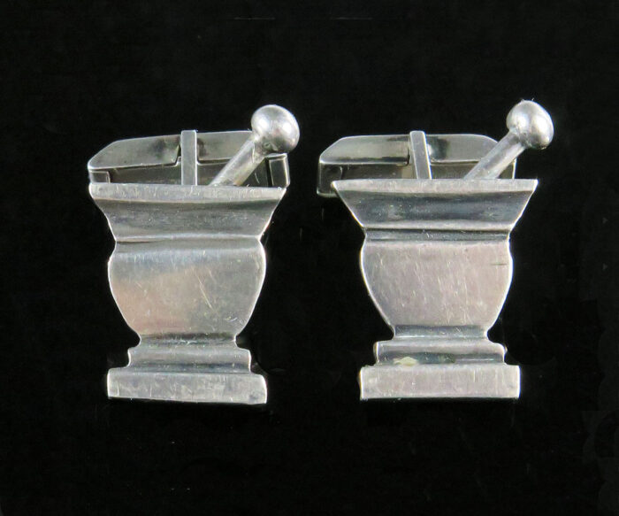Sterling Mortar and Pestle Cufflinks