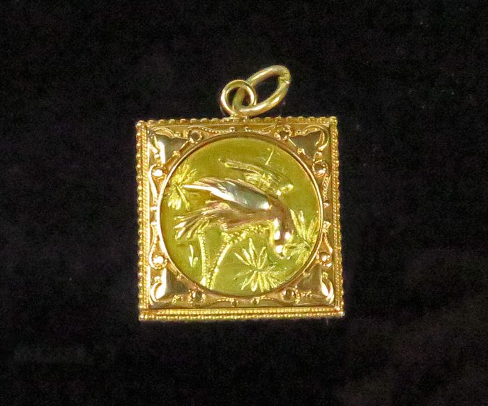 Gold Victorian Bird Charm