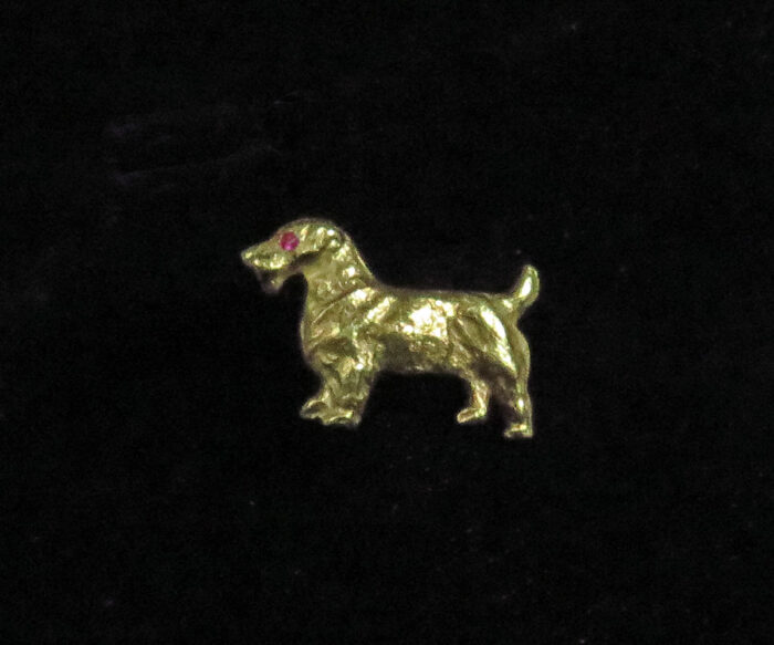 Gold Terrier Stickpin