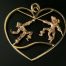 Gold Musketeer Swordsman Heart Pendant