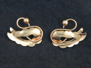 Gold Swan Earrings