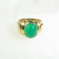 14K Men's Green Onyx Ring