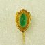 Gold Green Onyx Stickpin