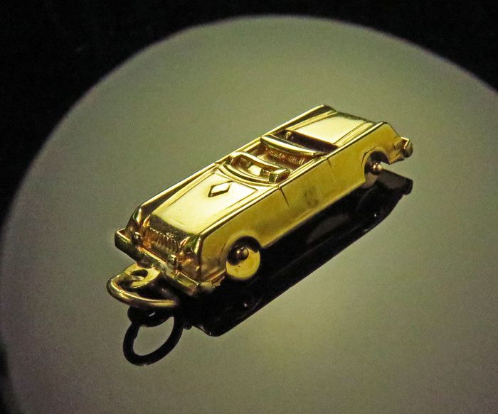 Gold Convertible Car Charm