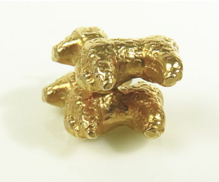 Gold Poodle Pair Charm
