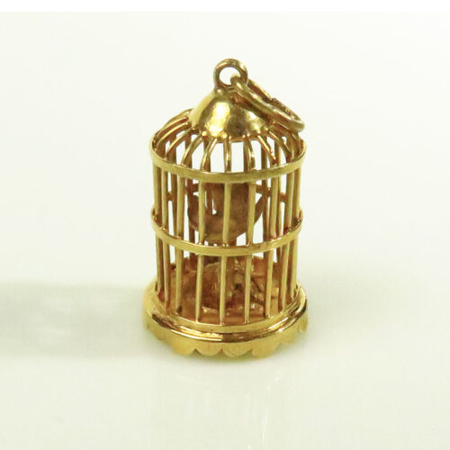 Gold Birdcage Charm