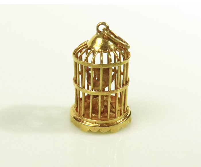 Gold Birdcage Charm