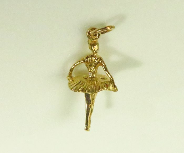 Gold Ballerina Charm