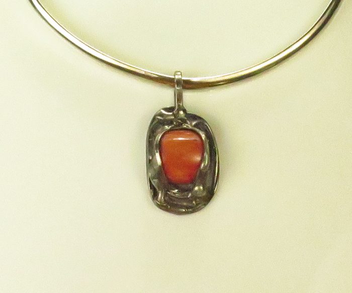 Sterling Coral Pendant