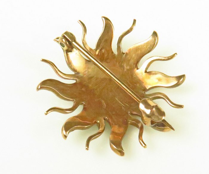 Vintage Gold Starburst Pin