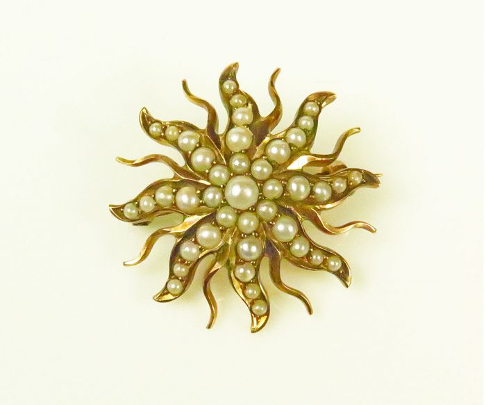 Vintage Gold Starburst Pin