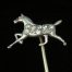 Sterling Horse and Rhinestone Stickpin