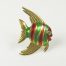 Gold and Enamel Angelfish Tie Tack