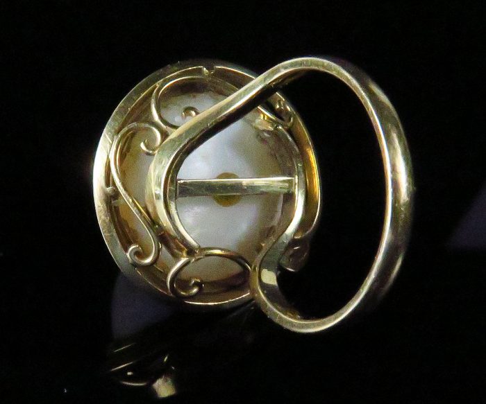 Gold Mabe Pearl Ring