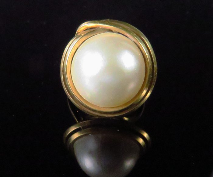Gold Mabe Pearl Ring