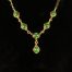 1940's Rose Gold Green Onyx Necklace