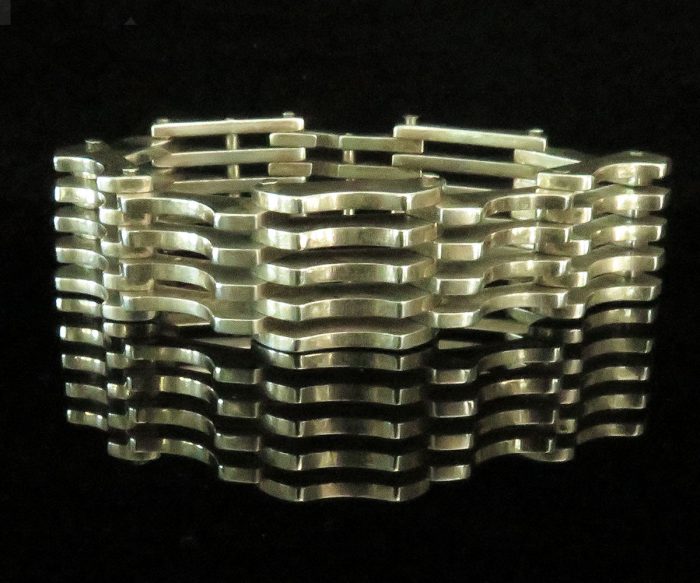 Silver Grid Link Bracelet from Argentina