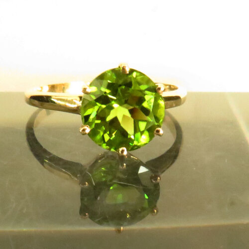 Gold Peridot Ring