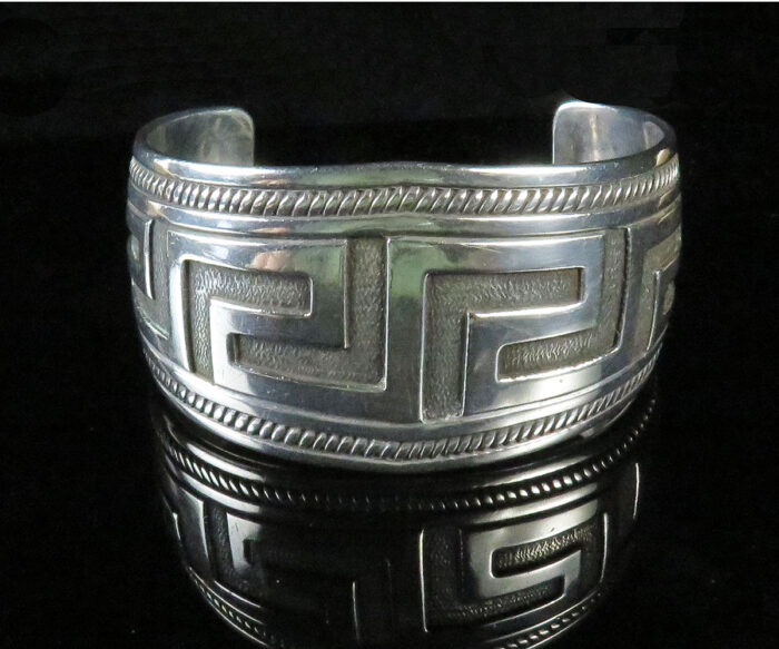 Sterling Native American Geometric Cuff