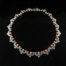 Sterling and Coral Glass Necklace by Los Costillo