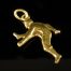 Gold Football Player Charm