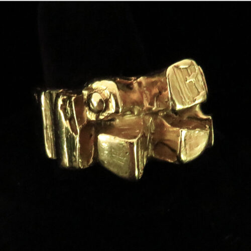 Gold Brutalist Ring