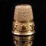 Gold Thimble with Stars