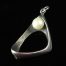 Modernist Sterling and Pearl Pendant