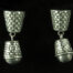 Sterling Hanging Earrings with Woven Design by GeoArt