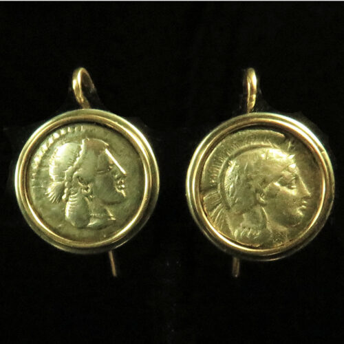 Ancient Greek Coin Earrings