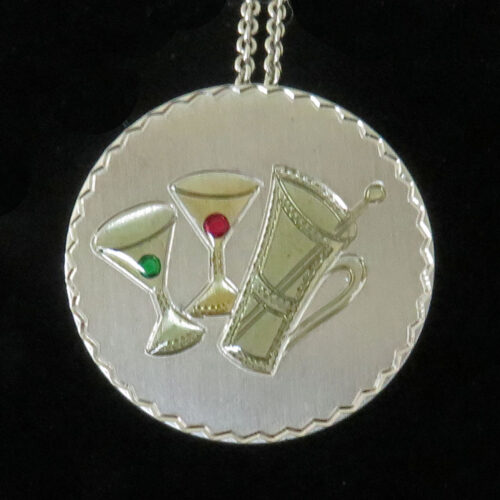 Sterling Pendant with Martinis