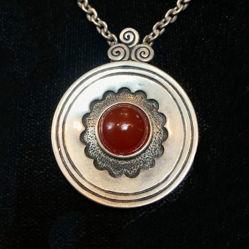 Sterling and Carnelian pendant by Noy Li