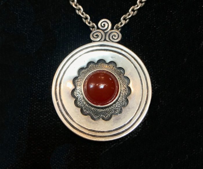 Sterling and Carnelian pendant by Noy Li