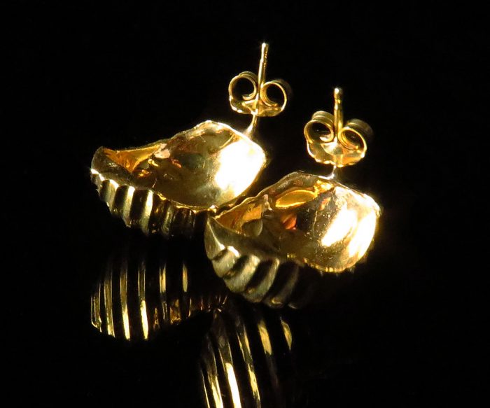 Gold Shrimp Earrings