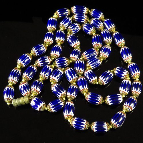Vintage Venetian 6 Layer Chevron Bead Necklace