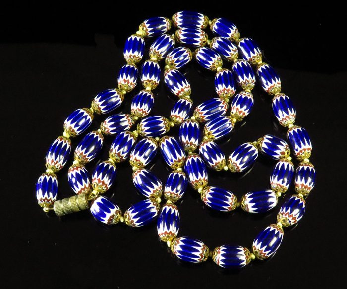Vintage Venetian 6 Layer Chevron Bead Necklace