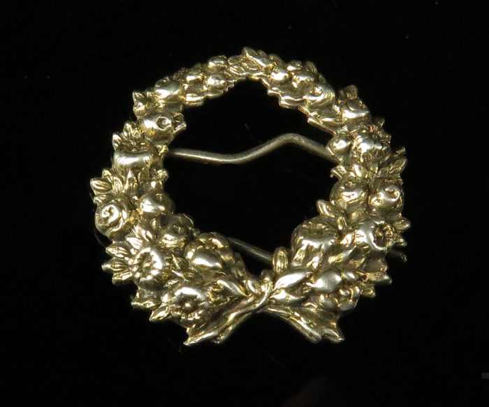 Sterling Flower and Bow Barrette by Kerr
