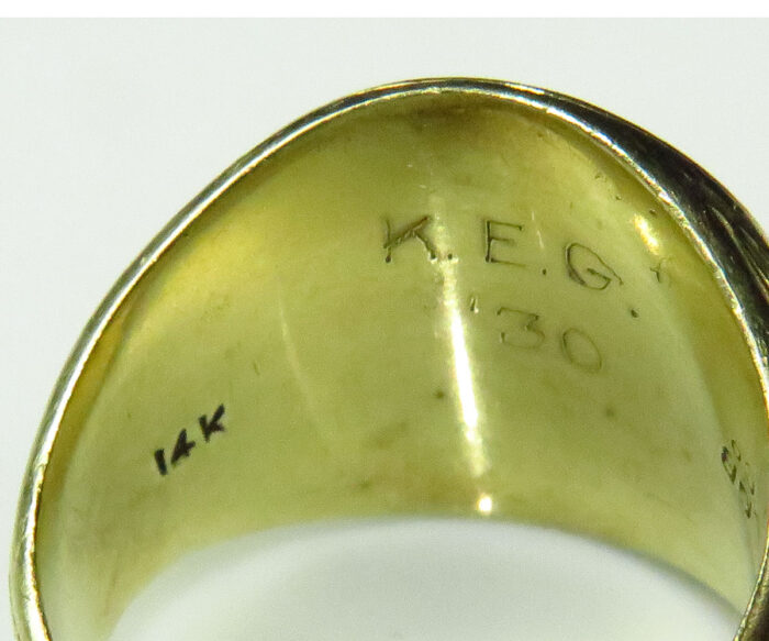 Gold Wellesley College Ring 1930