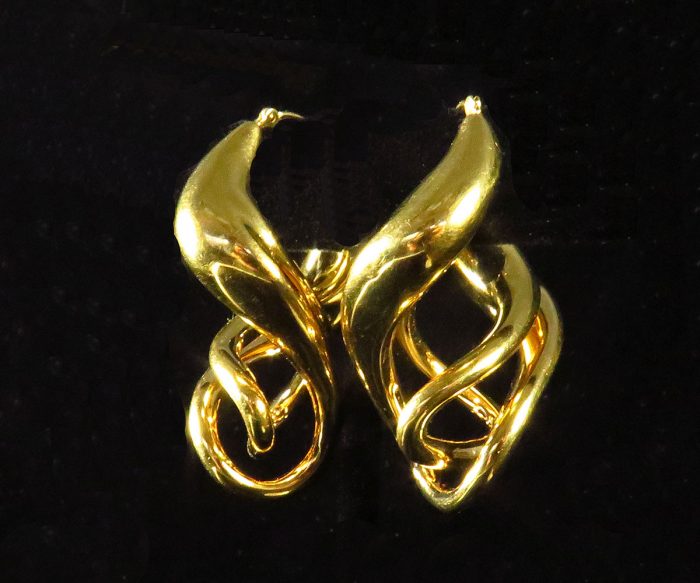 Free Form Gold Anticlastic Earrings