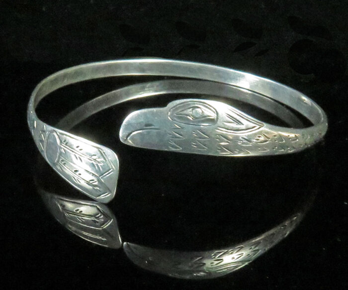 North West Coast Silver Bracelet with Eagle