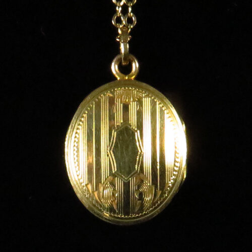 Vintage oval gold filled locket.