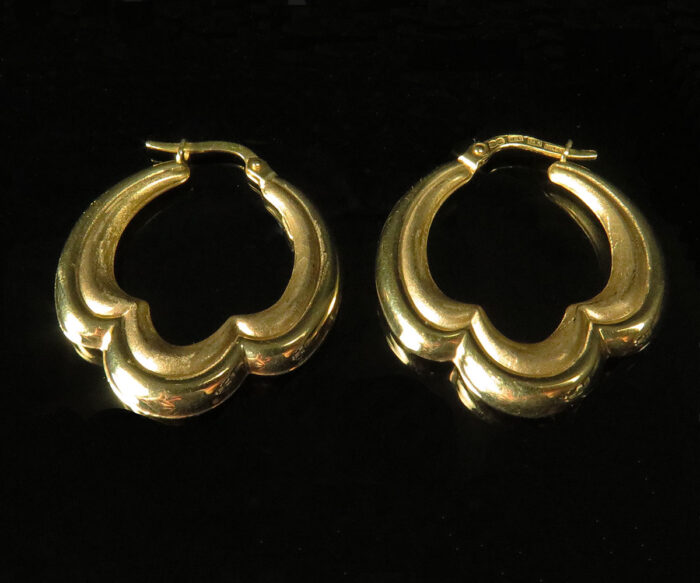 Gold Italian Earrings by Milor