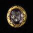 Arts & Crafts Gold Framed Amethyst Cameo Brooch