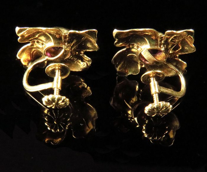 Gold Amethyst Pinwheel Earrings