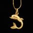 Gold Dolphin Pendant on a Chain