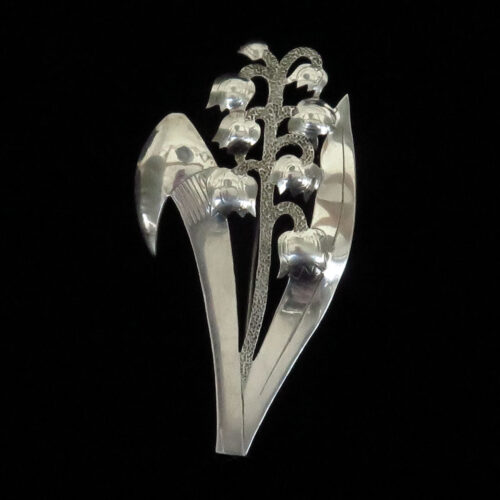 Studio Sterling Lily of the Valley Brooch