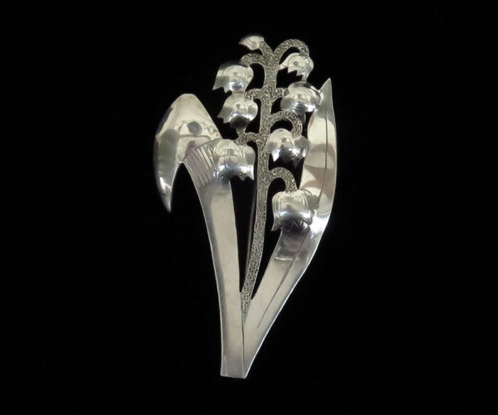 Studio Sterling Lily of the Valley Brooch
