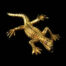 Buccellati Gold Lizard Brooch with Ruby Eyes