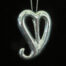 Sterling Heart Pendant with a Tail